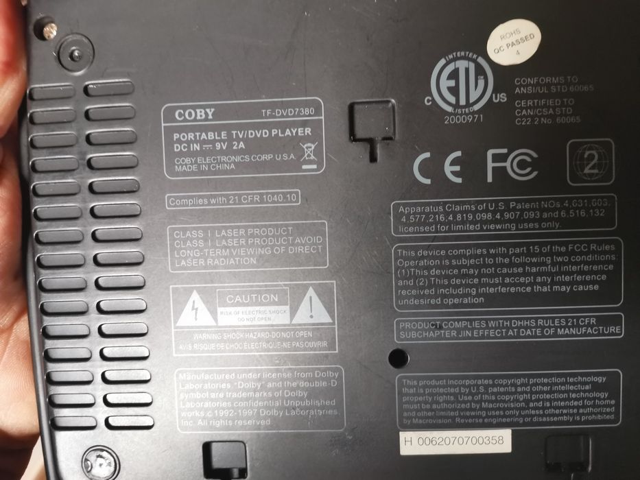 DVD portátil da coby