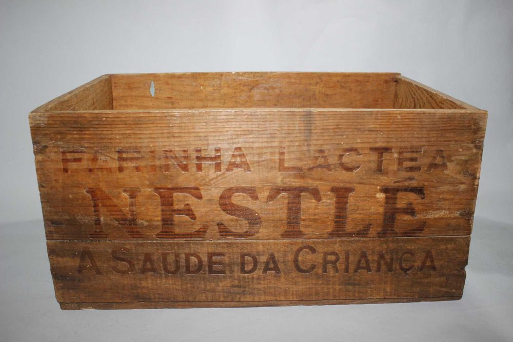 Caixa de madeira - Farinha Lactea NESTLE - Antiga - Original
