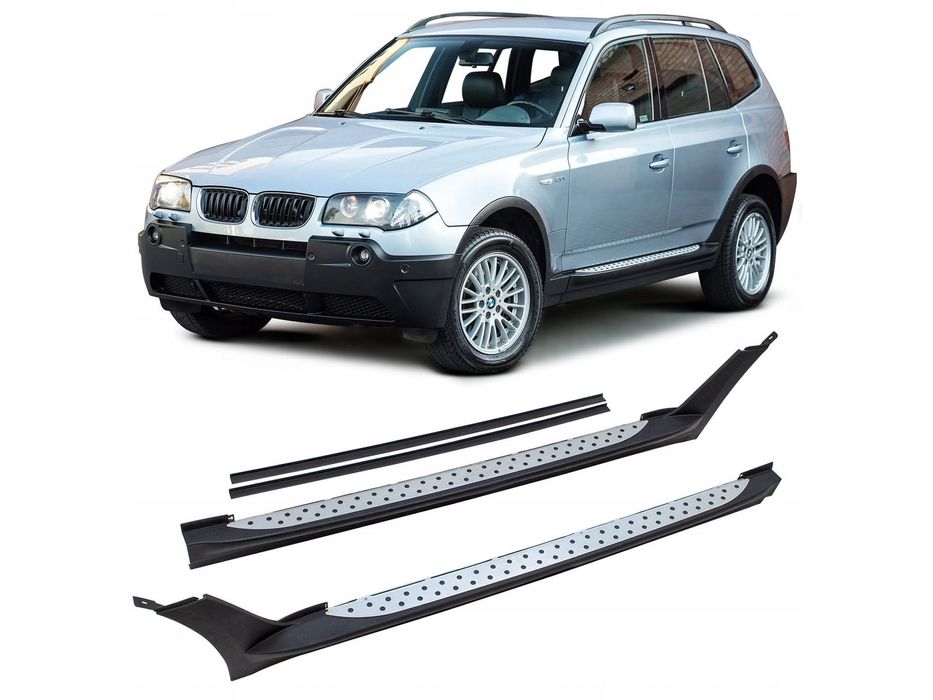 BMW X3 E83 2003-2010 рр. Бокові пороги Cixtai (2 шт., Алюміній)