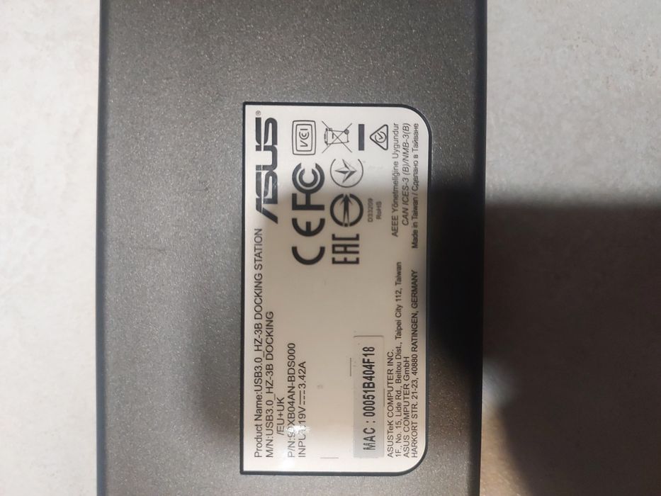 Док-станція ASUS USB3.0 HZ-3B Docking Station з блоком живлення