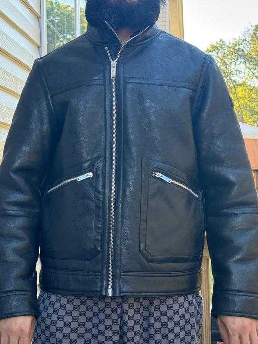 Karl Lagerfeld Kurtka Męska Zimowa eko skóra Ocieplana  rozmiar M Nowa