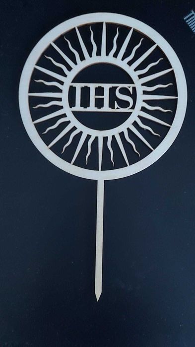 Topper  drewniany na tort - Pierwsza Komunia Święta