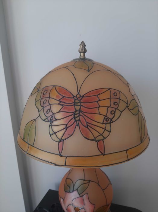 Stara lampa witrażowa  Angielska