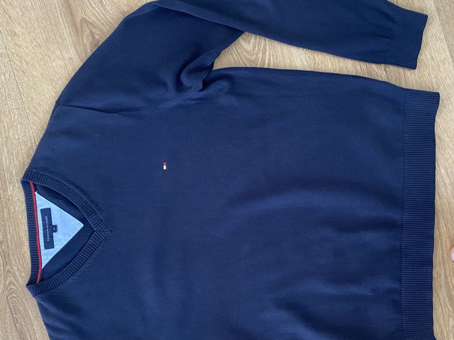 Tommy Hilfiger M sweter męski granat bawełna