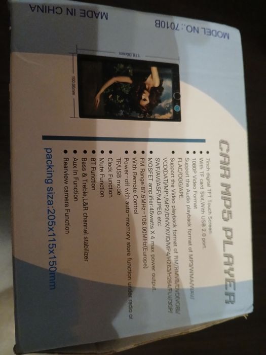 Radio 2 DIN z kamerą cofania Nowe