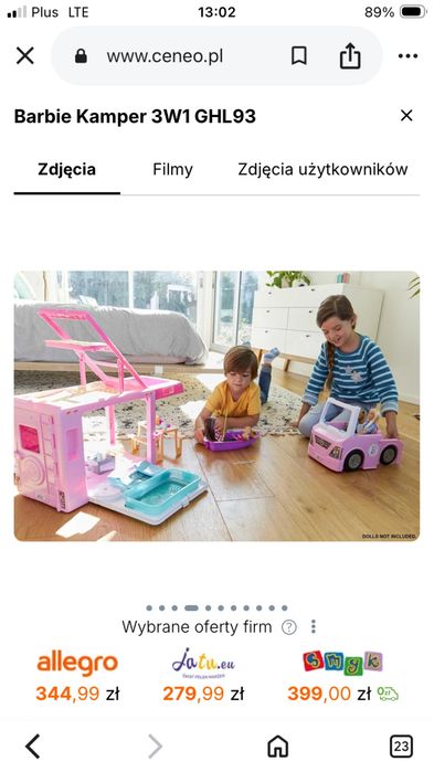 Barbie Kamper 3W1 GHL93