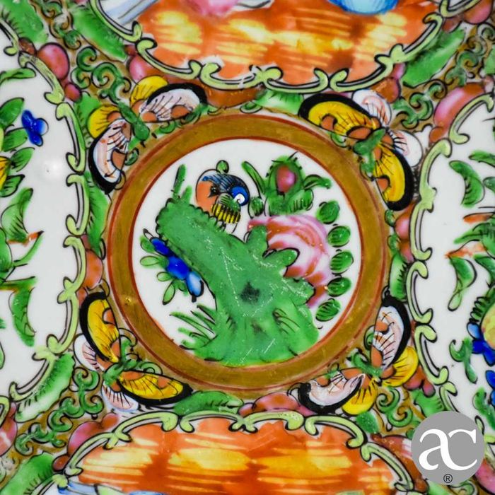 Prato em Porcelana da China decoração Mandarim, séc. XIX, nº 4