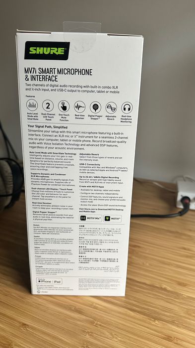 Shure MV7i nowy, nieodpakowany, do podcastów i nie tylko
