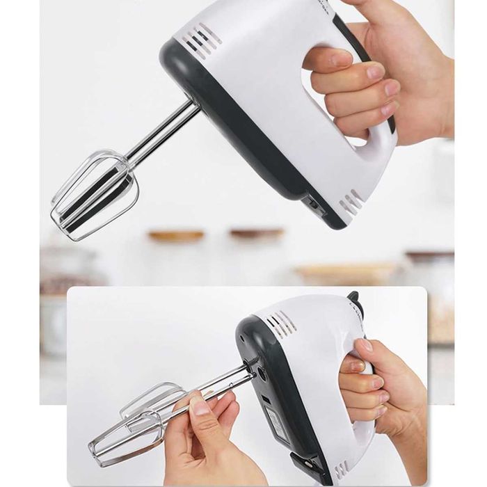 Mikser Ręczny Elektryczny Ciasta Kremy 7 Biegów Trzepaczka Mocny 260W