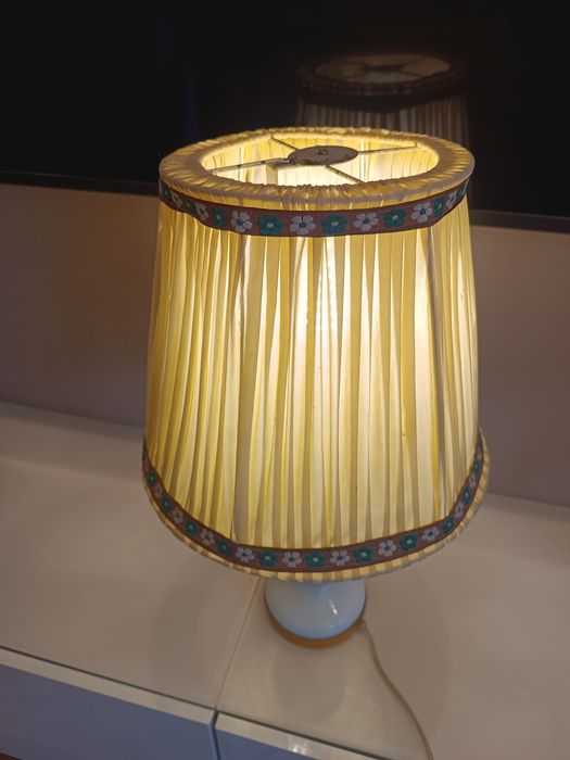 Lampa stołowa szklana Prl retro vintage