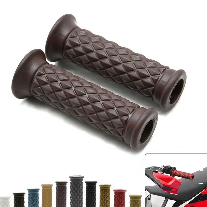 Par de Punhos de Borracha 22mm Topos Abertos para Moto - Várias Cores