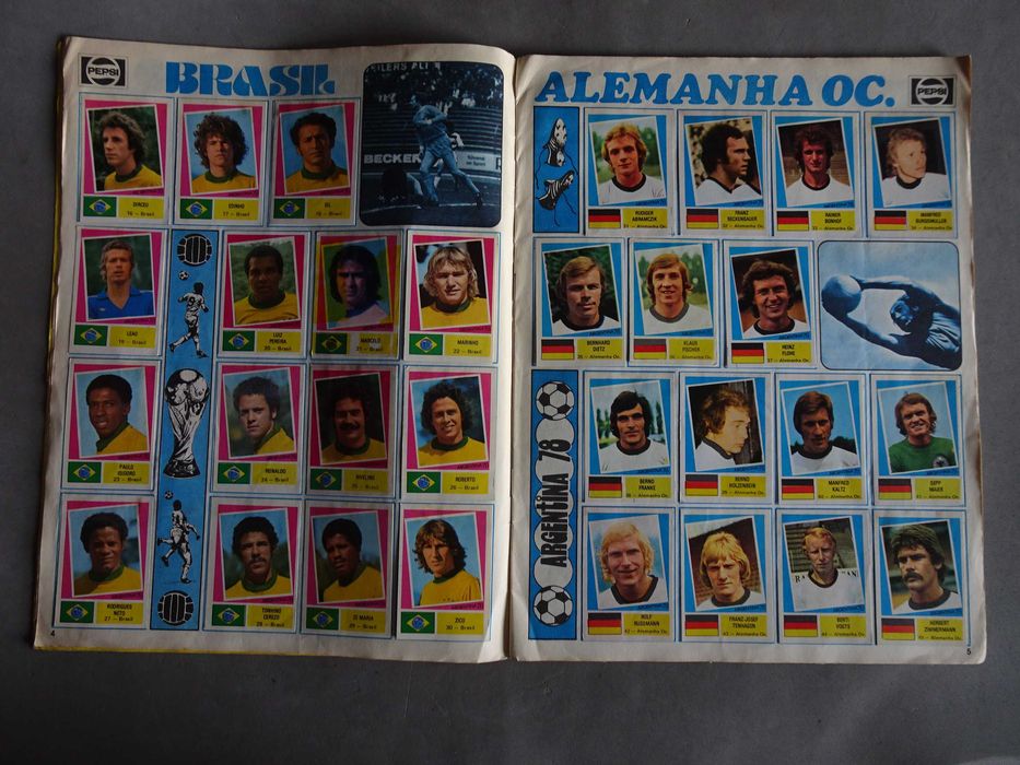 Caderneta de cromos de futebol completa Argentina 78