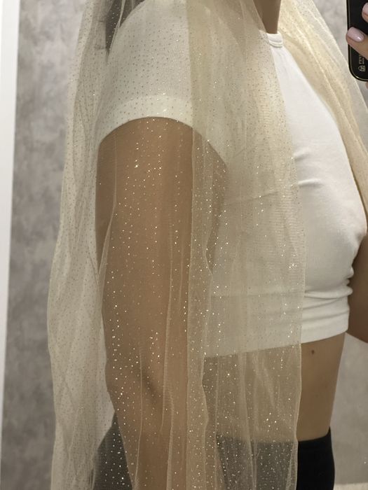 Фата весільна шампань