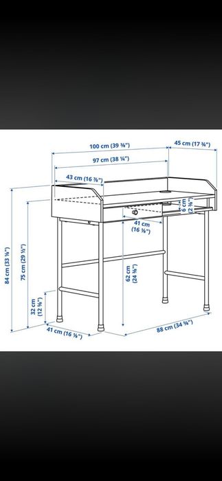 Biurko Ikea "sekretarzyk" HAUGA
