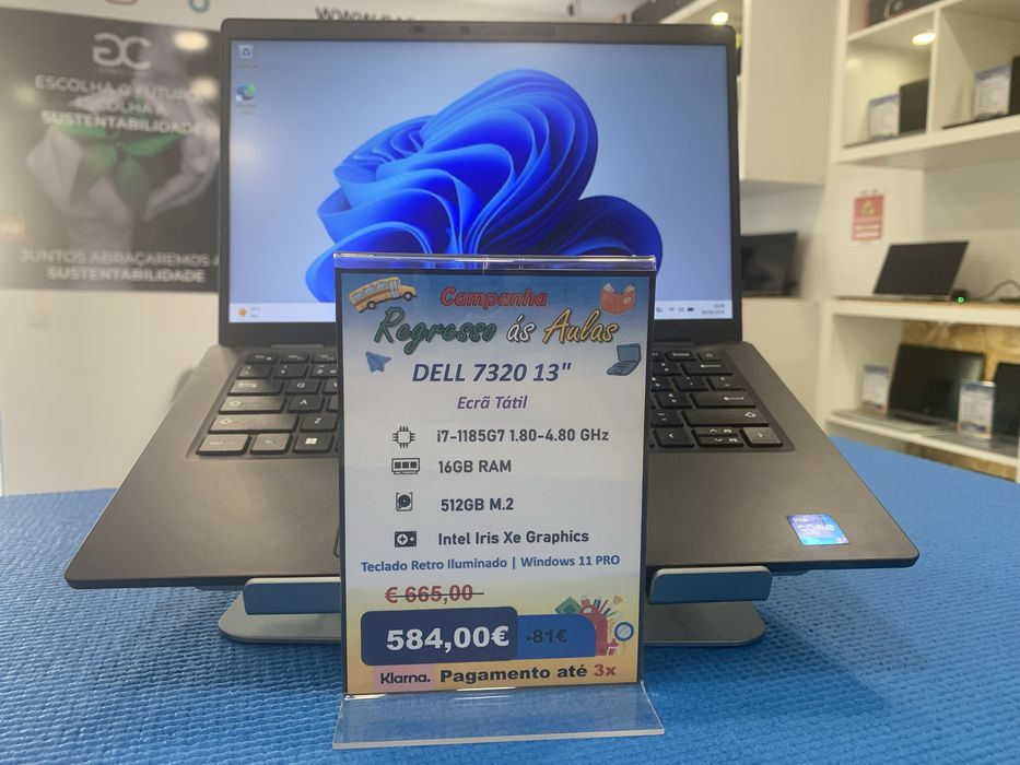 DELL Latitude 7320 | i7 11ª Geração | 16GB RAM | 512GB NVMe | Ecrã Tátil | Windows 11 Pro | Loja Física e Web Site