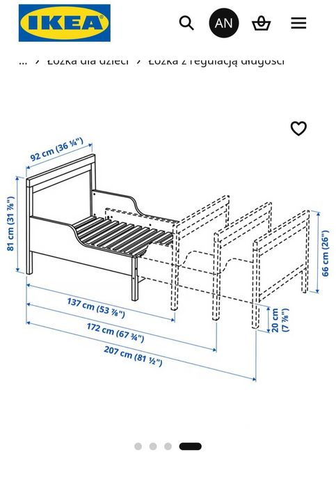 Łóżko regulowane SUNDVIK