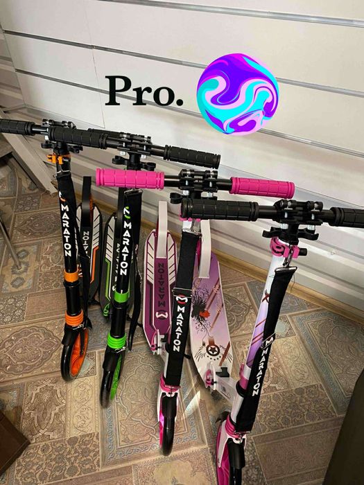 Самокат двухколесный Маратон Про,Maraton Pro,амортизатор