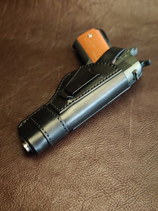Шкіряна кобура для Colt M1911 A1 зі скобою, кобура Colt M1911, Кольт, оперативна кобура для пістолету Colt