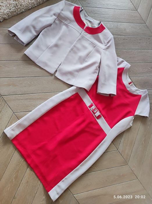 Elegancki kostium komplet damski, idealny na wesele