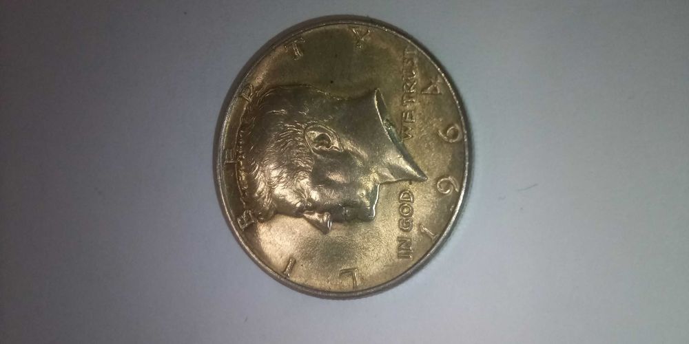 Moeda americana half dólar em prata