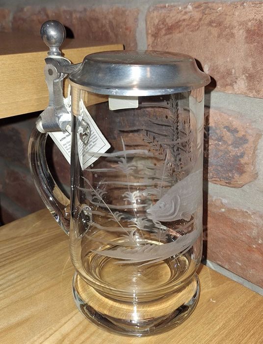 Szklany kufel z pokrywą Joska Glaskunsthandwerk