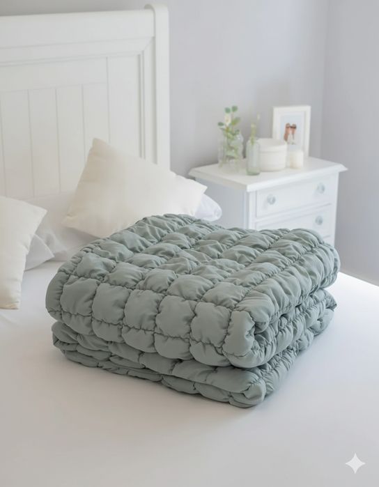 Manta Verde Acolchoada – Flamingueo