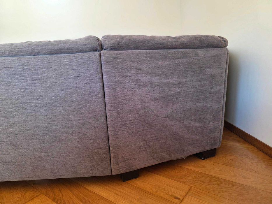 Sofá de canto, 4 lugares, cinzento, IKEA