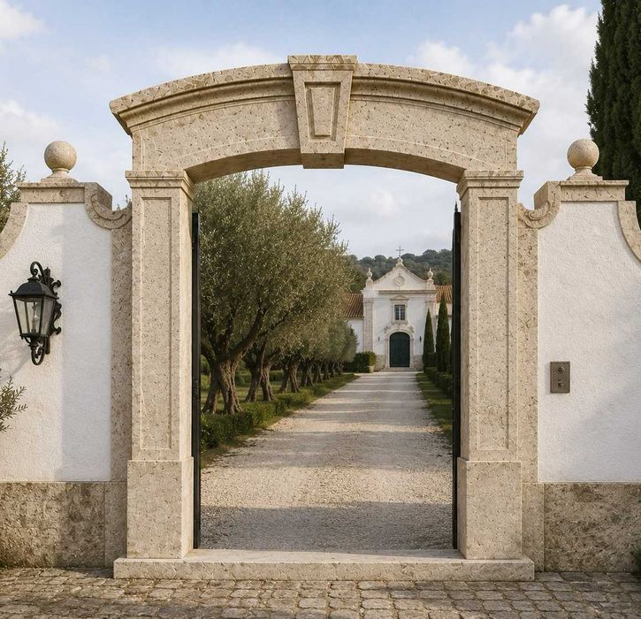 Arco Superior Monumental em Pedra Lavrada do Século XVII – Coleção Azularte