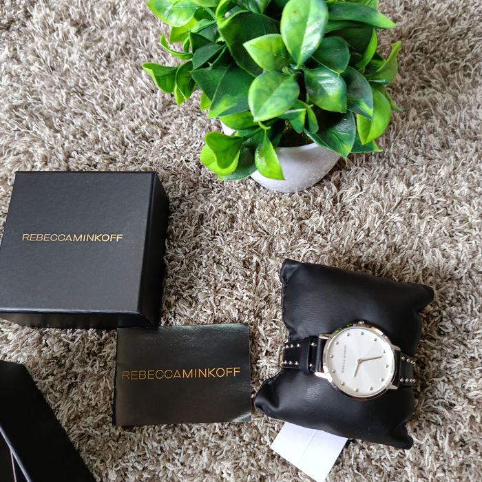 Nowy zegarek damski Rebecca Minkoff skórzany pasek