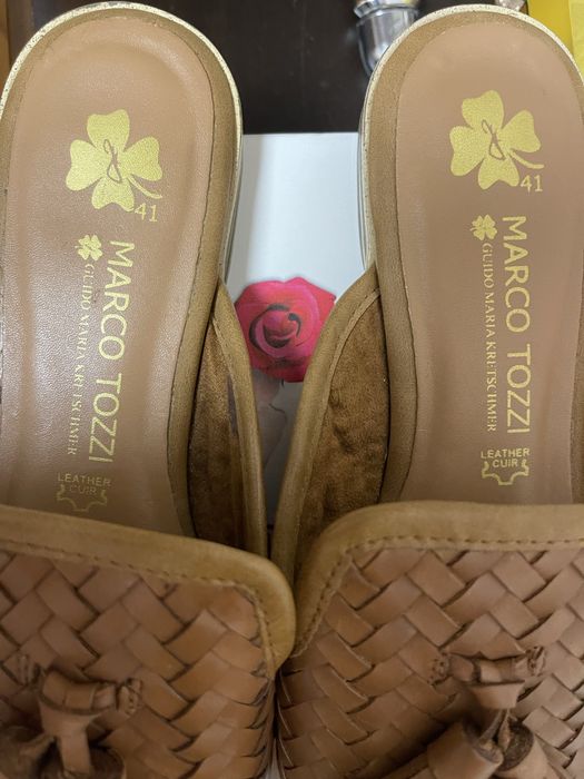 Сабо женские кожаные