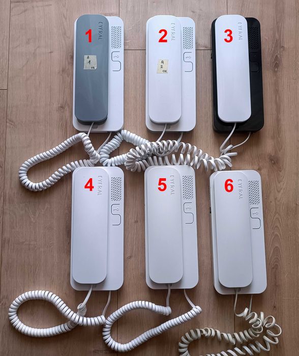 unifon CYFRAL słuchawka domofon analog (4-6cio przewodowa) z demontażu