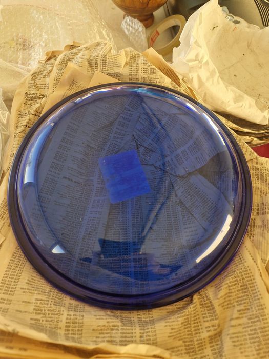 Pratos de vidro Azul