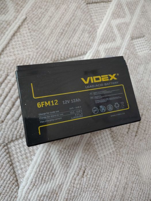 Акумулятор Videx 6FM12 свинцево-кислотний 12 V 12 Ah батарея
