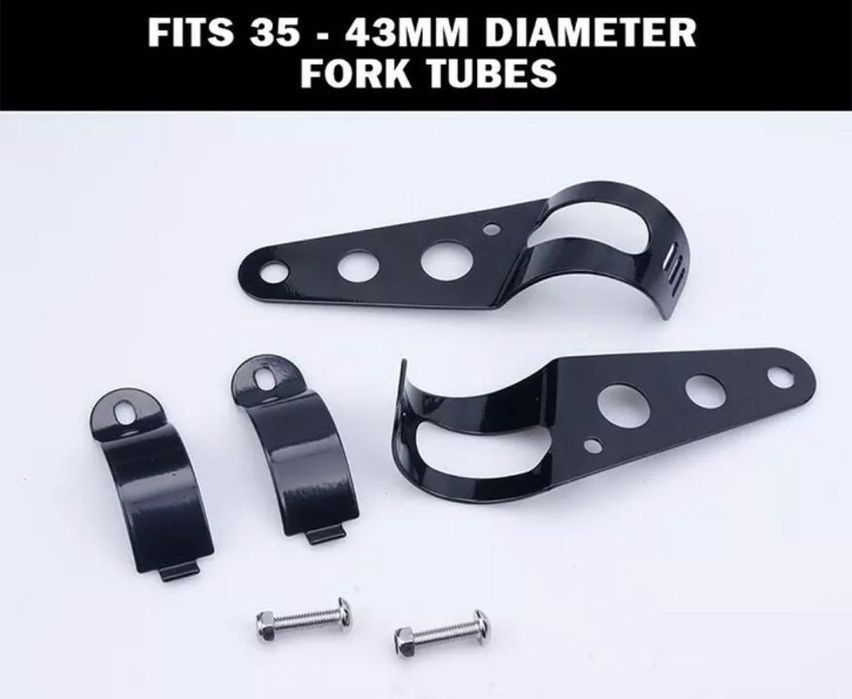 Suporte apoio farol universal para projectos cafe racer bobber