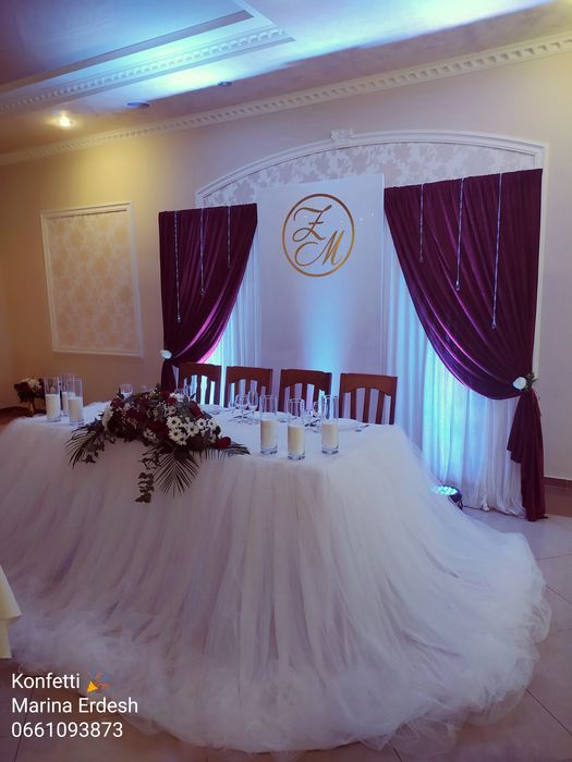 Весільні фотозони, оформление свадьби , президіум