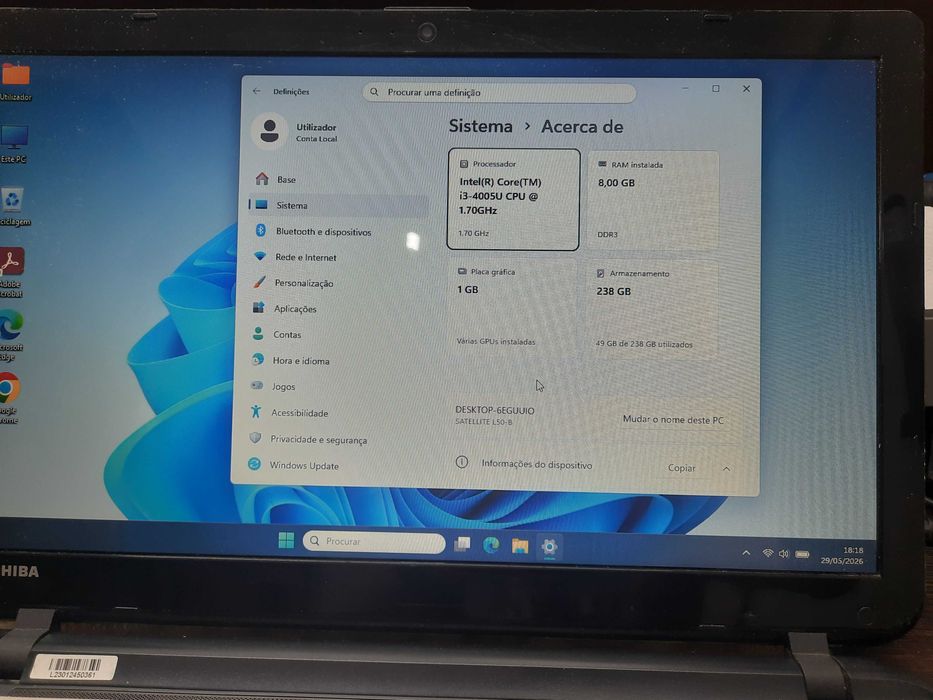 Portatil Toshiba L50