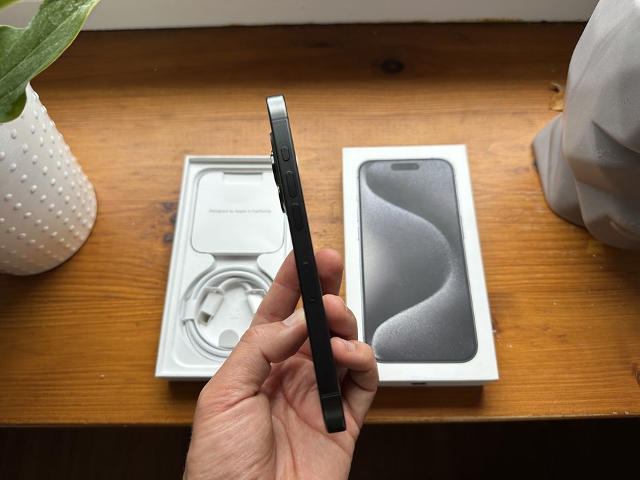 Apple iPhone 15 Pro 128GB Black Titanium I Bateria 90% I j. Nowy
