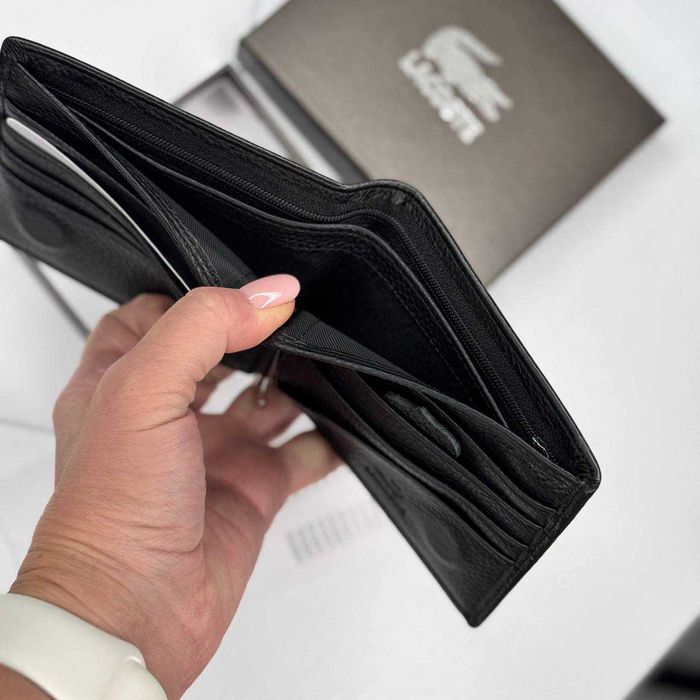 Кошелек с натурально кожи Lacoste, Гаманець Lacoste