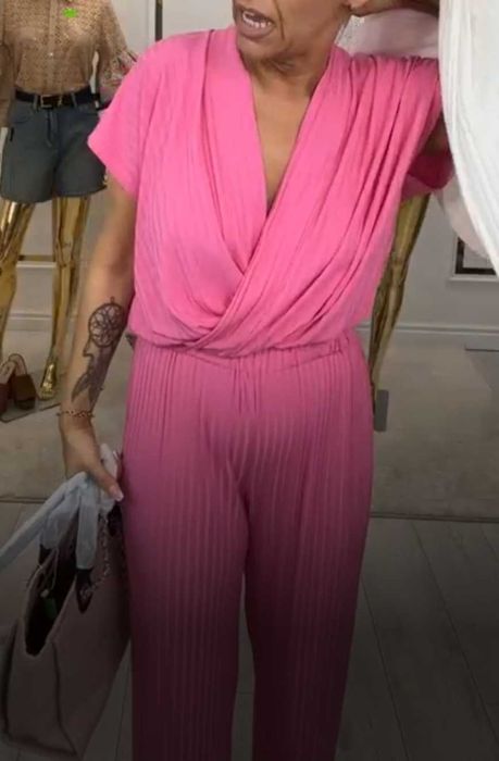 Kombinezon różowy damski lato