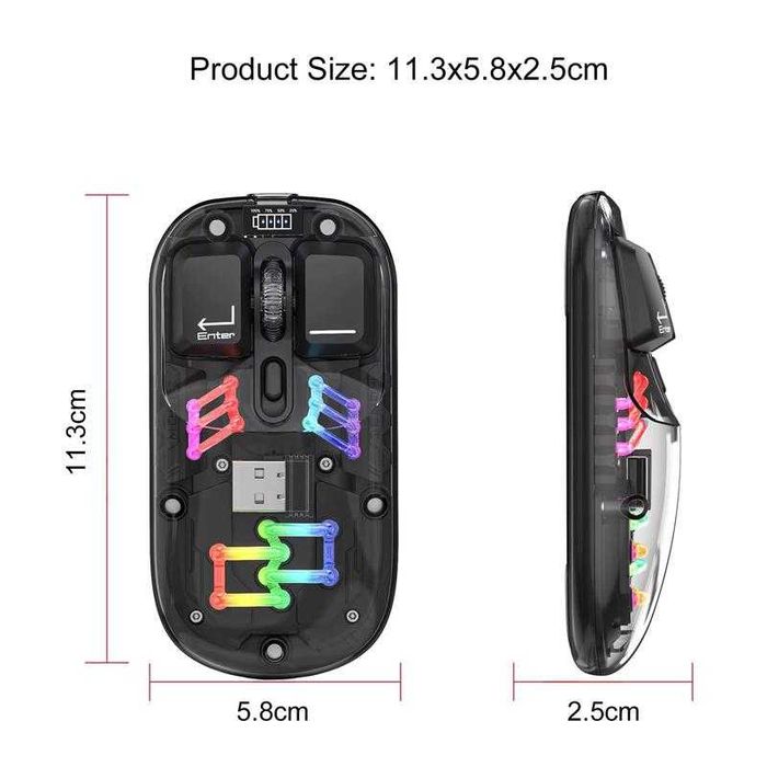 Новая беспроводная мышь с аккумулятр,2,4 g bluetooth black