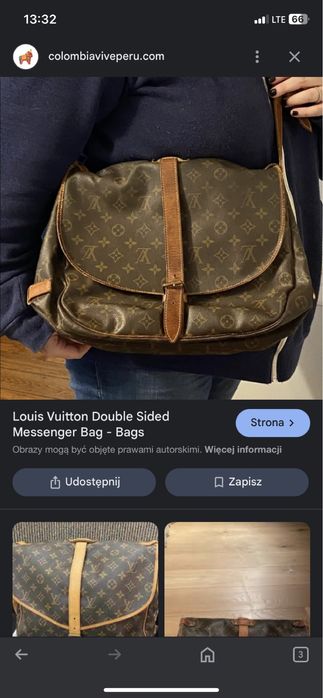 Louis Vuitton Double Messenger Bag uszkodzona