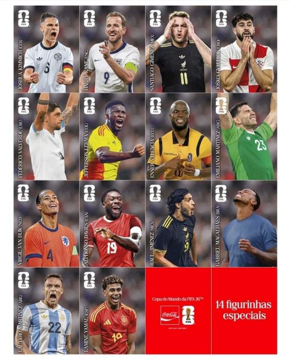 Coleção Panini Completa de Cromos do Mundial 2026
