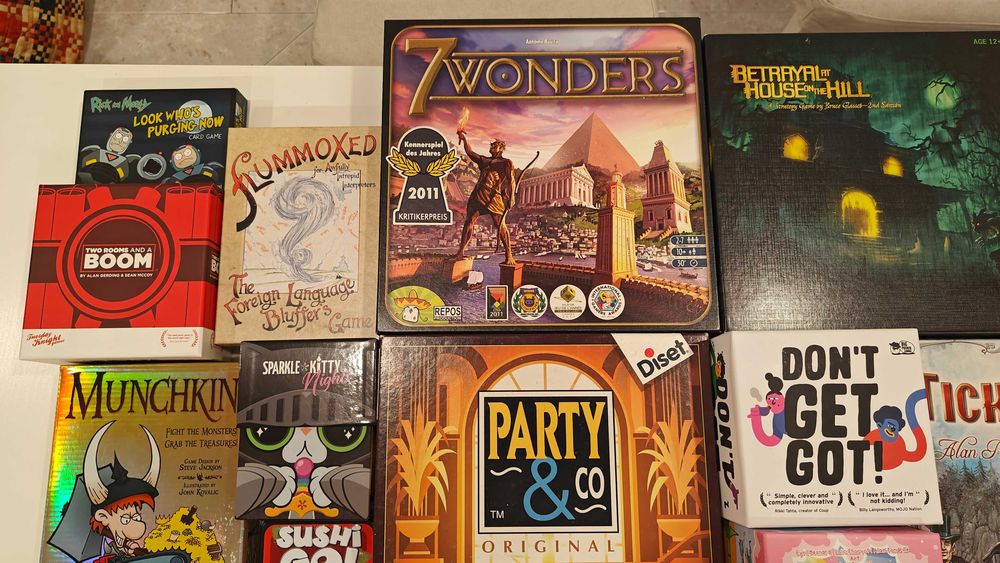 Jogos de Tabuleiro - 7 Wonders, Ticket to Ride, Camel Up e mais