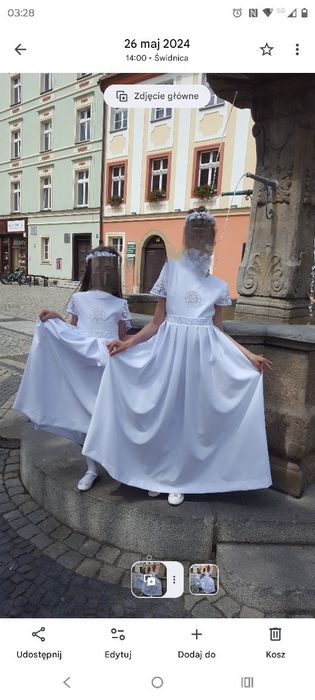 Alby komunijne dla dziewczynki 134 i 140