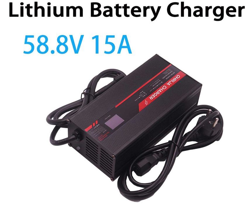 Зарядний пристрій OHRIJA HRH900N 58.8V 15A для Li-ion 14S (51.8V) 900w з екраном та старт/стоп кулерів