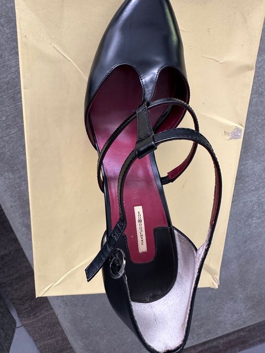 Max Studio platformy skórzane, szpilki, czółenka