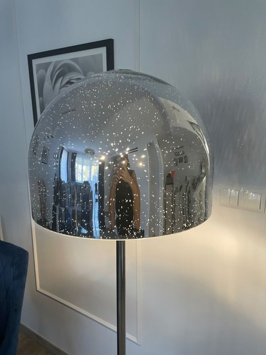 Lampa stojąca glamour szkło