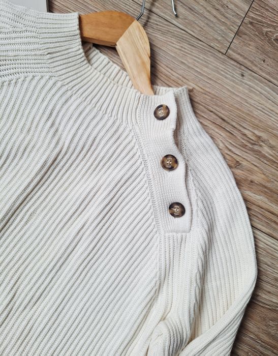 Kremowy sweter damski Cecil M bawełna