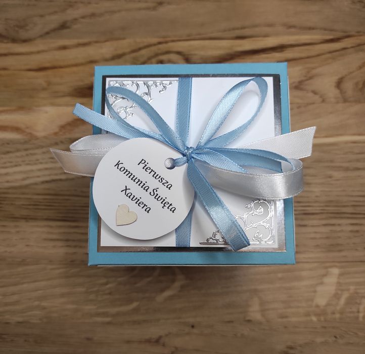Pamiątka Pierwszej Komunii, exploding box, pudełko na komunię