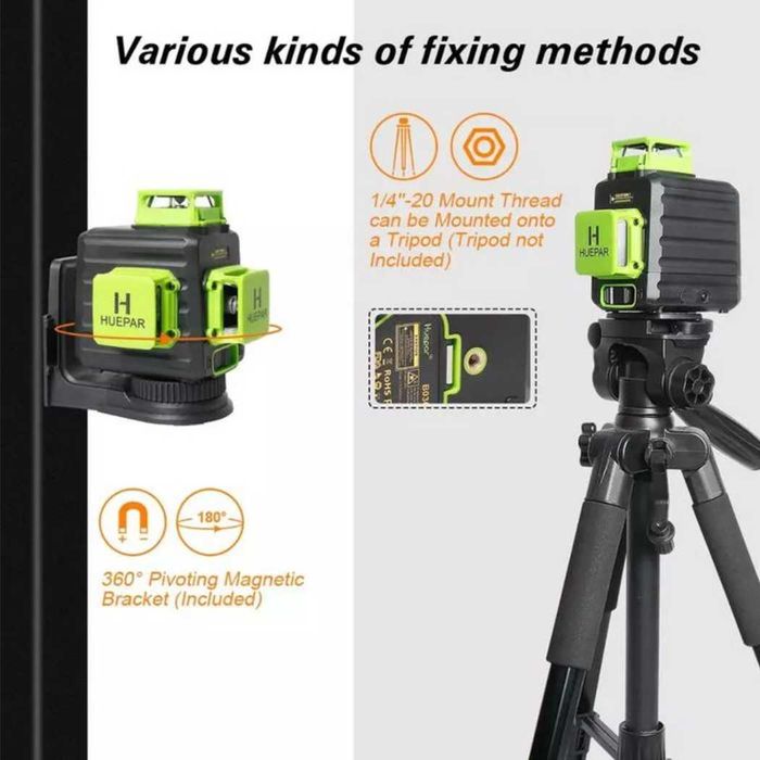 Лазерний рівень нівелір Huepar B03CG Ultimate 2026 3D 360 OSRAM